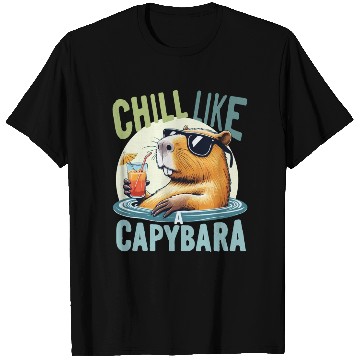 Discover gift idea funny quote zen design Capybara T Shirts