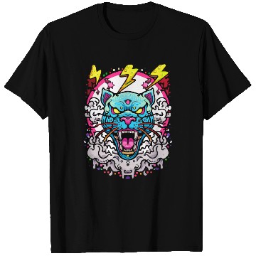 Discover Grafitti Tiger Head T Shirts