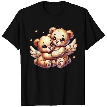 Discover cute angel teddy bears in a loving embrace T Shirts
