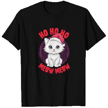 Discover Ho Ho Ho, Meow Meow: Cute Christmas Cat T Shirts