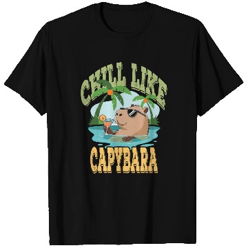 Discover gift idea funny quote zen design Capybara T Shirts