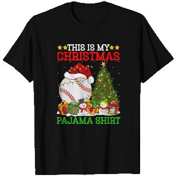 Discover Baseball Christmas Tree Lights T Shirts