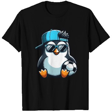 Discover Cute Penguin Cartoon Soccer Player T Shirts