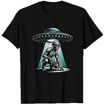 Discover Grey alien UFO T Shirts