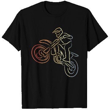 Discover Motocross One Line Drawing T Shirts