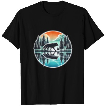 Discover wolf forest Reflection Scenic Wilderness lovers T Shirts