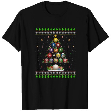 Discover Billiard Ball Christmas Tree T Shirts