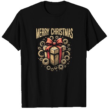 Discover Merry Christmas Steampunk Christmas Holiday T Shirts