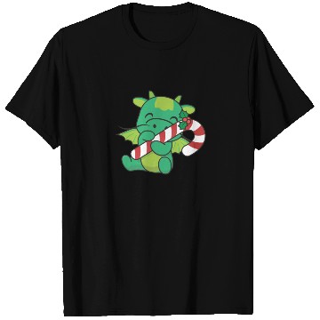 Discover Dragon Christmas Candy Cane Cute Dragon T Shirts