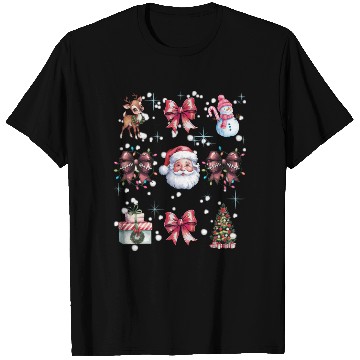 Discover Christmas Coquette Bow, Cute Christmas Santa T Shirts