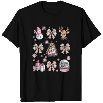 Discover Christmas Coquette Bow, Cute Christmas Snowman T Shirts