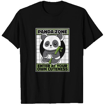Discover Panda Zone Enter At Your Own Cuteness Panda Bear T Shirts