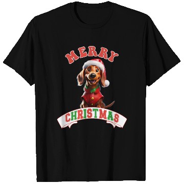Discover Merry Christmas Dachshund cute Santa Dog T Shirts