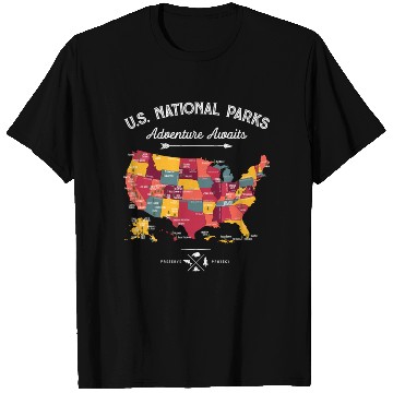 Discover US National Parks Map Adventure Awaits T Shirts