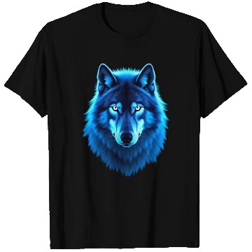 Discover Blue Wolf Glow T Shirts