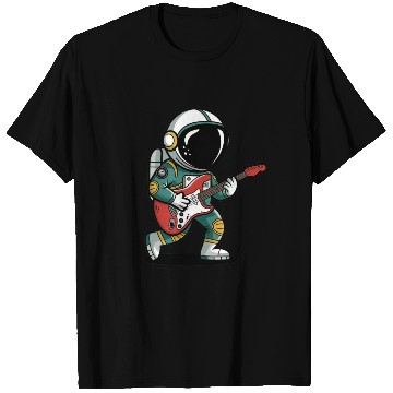 Discover Astronaut playing guitar T Shirts