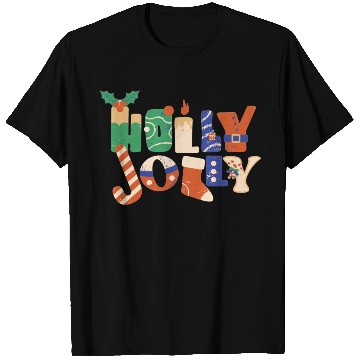 Discover Playful Textured Holly Jolly T Shirts