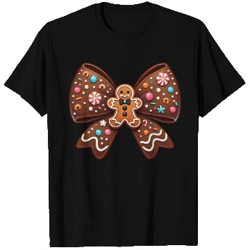 Discover Gingerbread Bow, Merry Christmas T Shirts