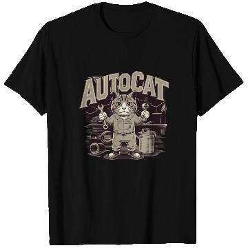 Discover Funny Mechanic Cat for Mechanic T Shirts