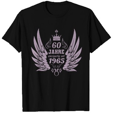 Discover 60 years unique since 1965 angel wings T Shirts