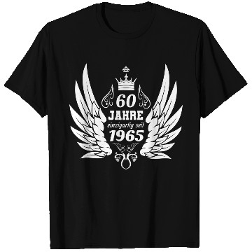 Discover 60 years unique since 1965 angel wings T Shirts