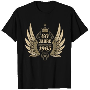Discover 60 years unique since 1965 angel wings T Shirts
