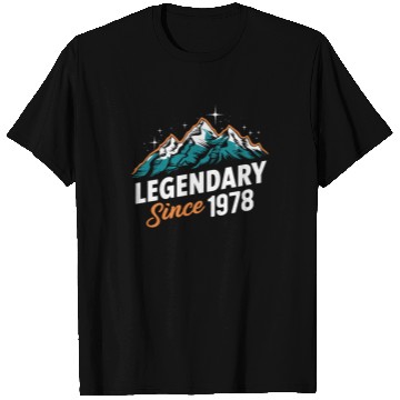 Discover Legendary Since 1978 Hiker Birthday Mountain T Shirts