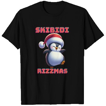 Discover Skibidi Rizzmas Penguin T Shirts