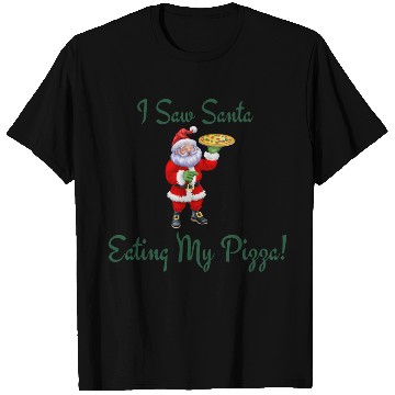 Discover Funny Christmas Pizza Design T Shirts