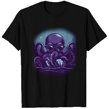 Discover Blue Smart Octopus T Shirts