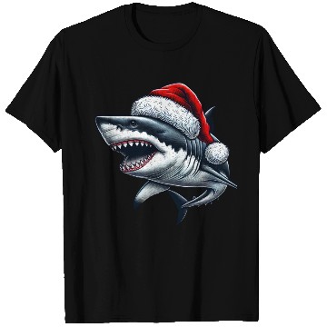 Discover Santa Shark Christmas T Shirts