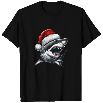 Discover Santa Shark Christmas T Shirts