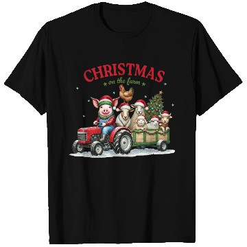 Discover Christmas on the farm T Shirts