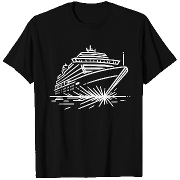 Discover Minimalistic Vector Cruise Ship path6 T Shirts