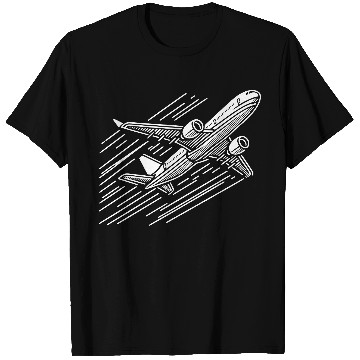Discover Minimalistic Vector Passenger Aircraft path33 T Shirts