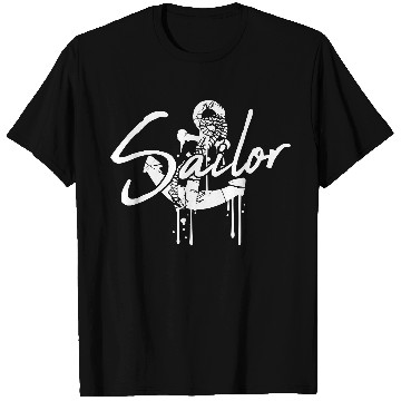 Discover Sailor Anchor Graffiti Drops Sailing Text Saying T Shirts