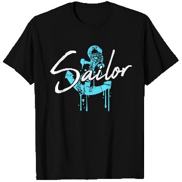 Discover Sailor Anchor Graffiti Drops Sailing Text Saying T Shirts