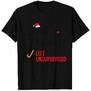 Discover Left Unsupervised Christmas Checklist T Shirts