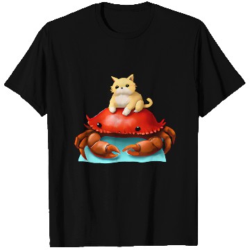 Discover Cat and crab friends T Shirts