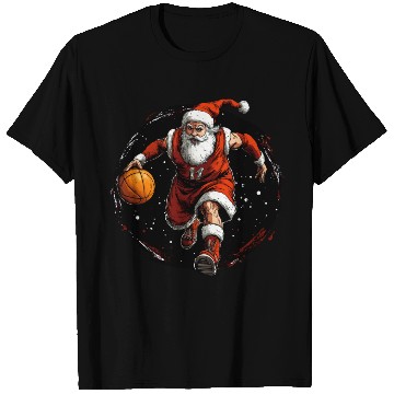 Discover Basketball player Christmas / Santa Claus Basketba T Shirts