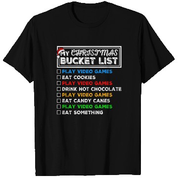 Discover Christmas Bucket List Video Games Xmas Gamer T Shirts