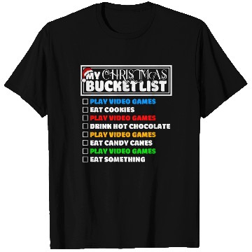 Discover Christmas Bucket List Video Games Xmas Gamer T Shirts