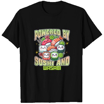 Discover Powered By Sushi And Wasabi T Shirts