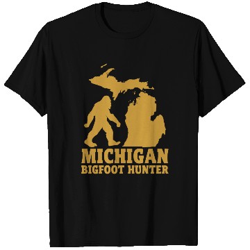 Discover Michigan Bigfoot Hunter - Sasquatch enthusiasts T Shirts