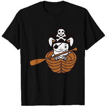Discover Rabbit Pirate Paddle Bunny Buccaneer Rowboat Comic T Shirts
