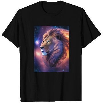 Discover Cosmic Lion: King of the Galaxy T Shirts