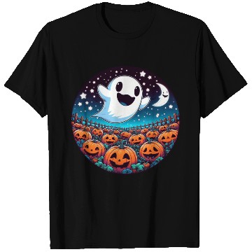 Discover Friendly Ghost in the Pumpkin Patch T Shirts