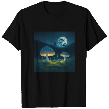 Discover mushrooms in grass T Shirts