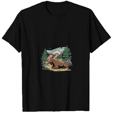 Discover Moose in the Wild - Nature Therapy Graphic T Shirts
