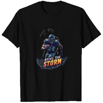 Discover Bring the Storm: Electrifying Football Action T Shirts